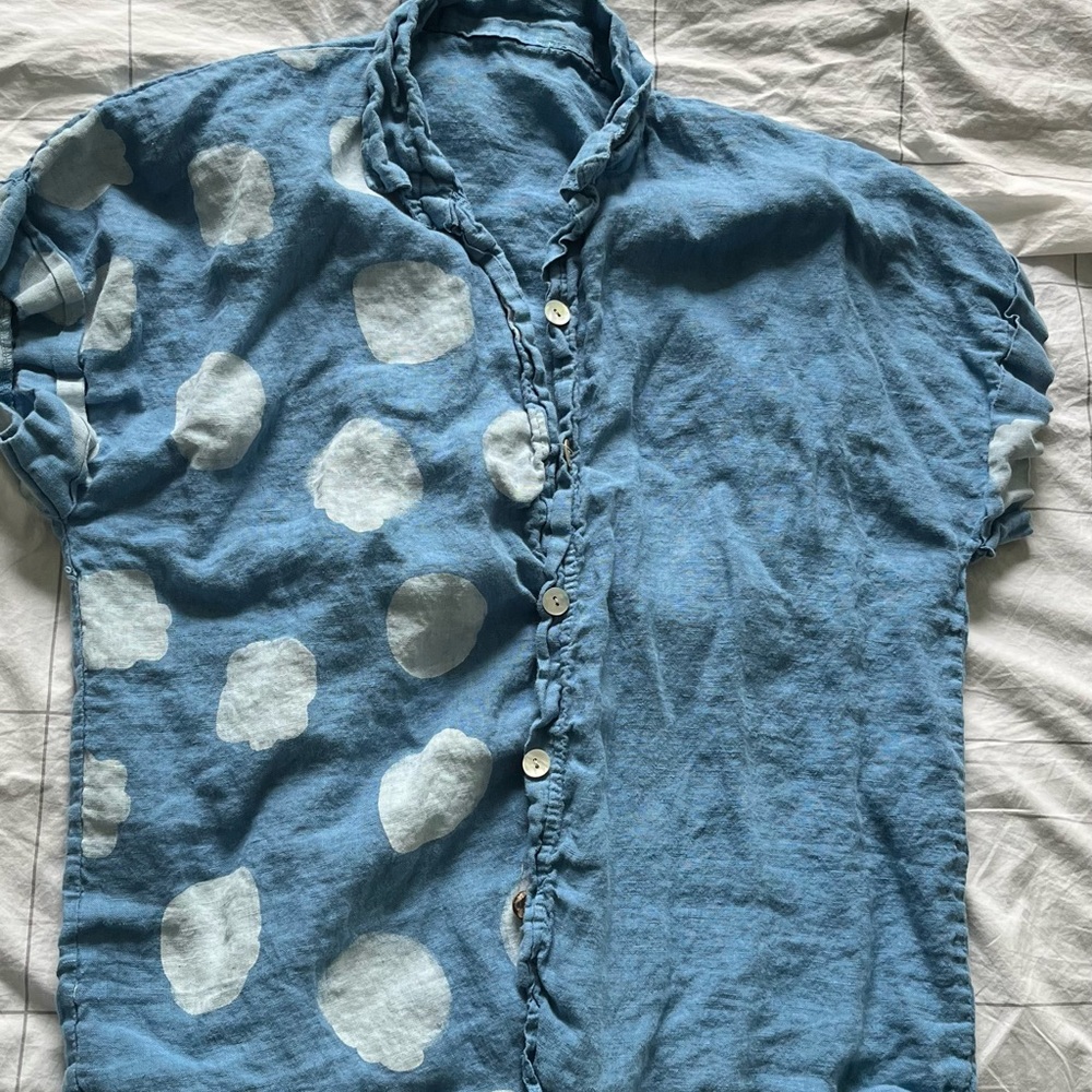 Printed ITALIAN LINEN button down